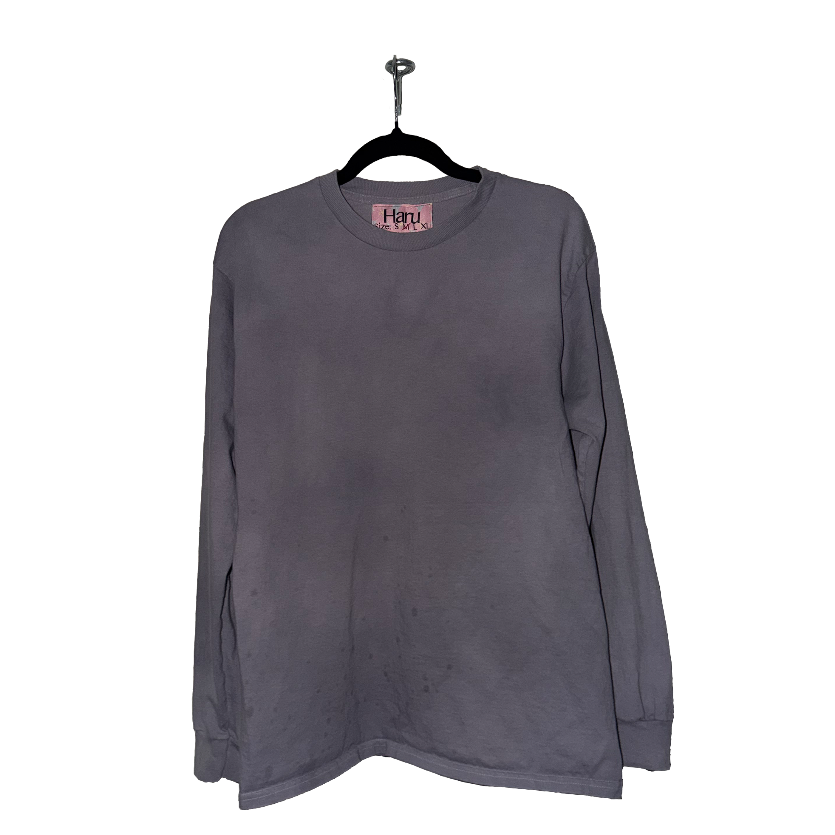 Wrinkle Dye Long Sleeve Shirt (Grey)
