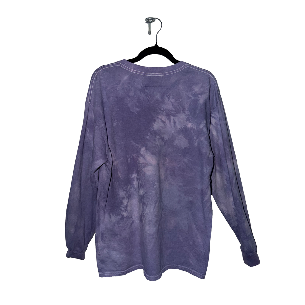 Wrinkle Dye Long Sleeve Shirt (Purple)