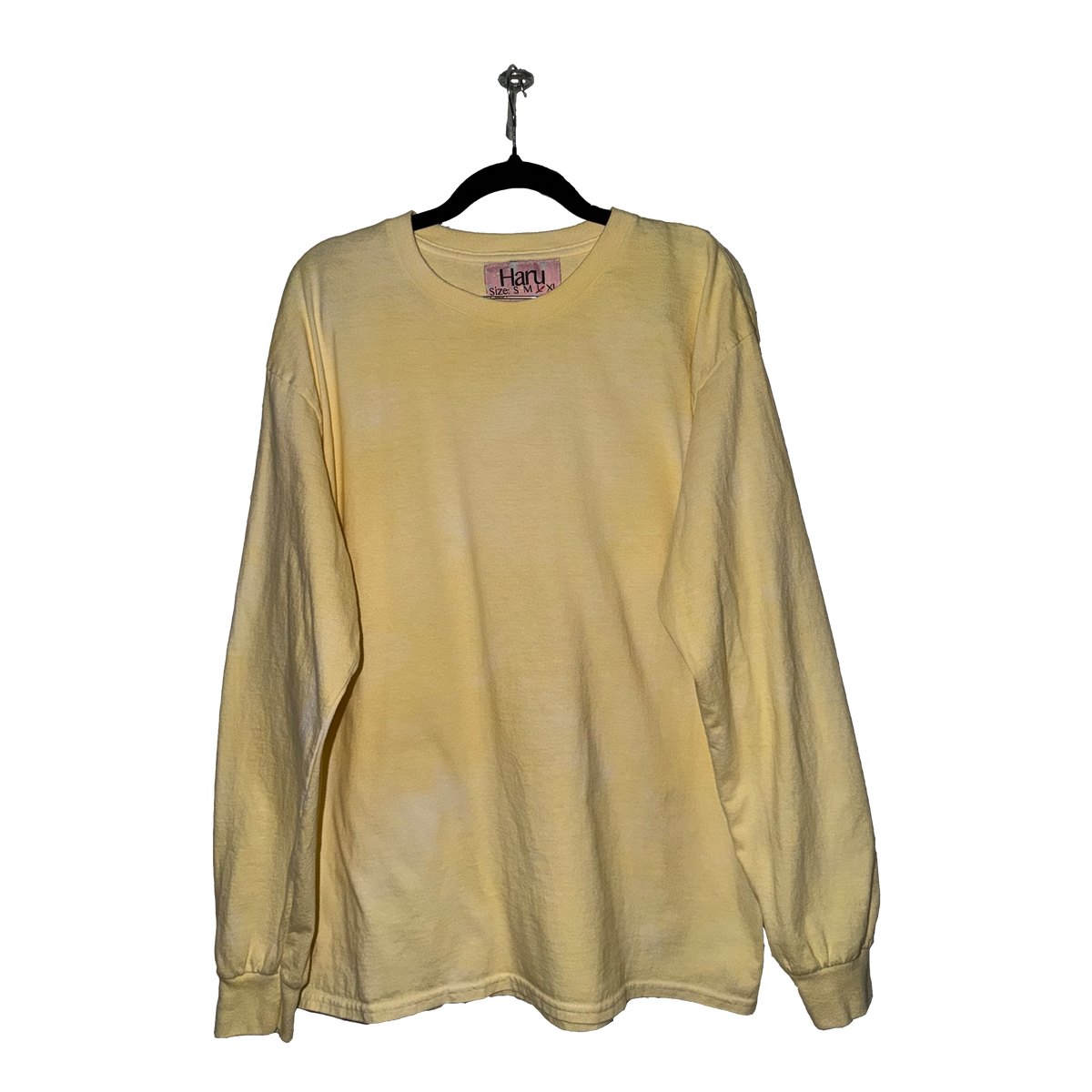 Wrinkle Dye Long Sleeve Shirt (Yellow)