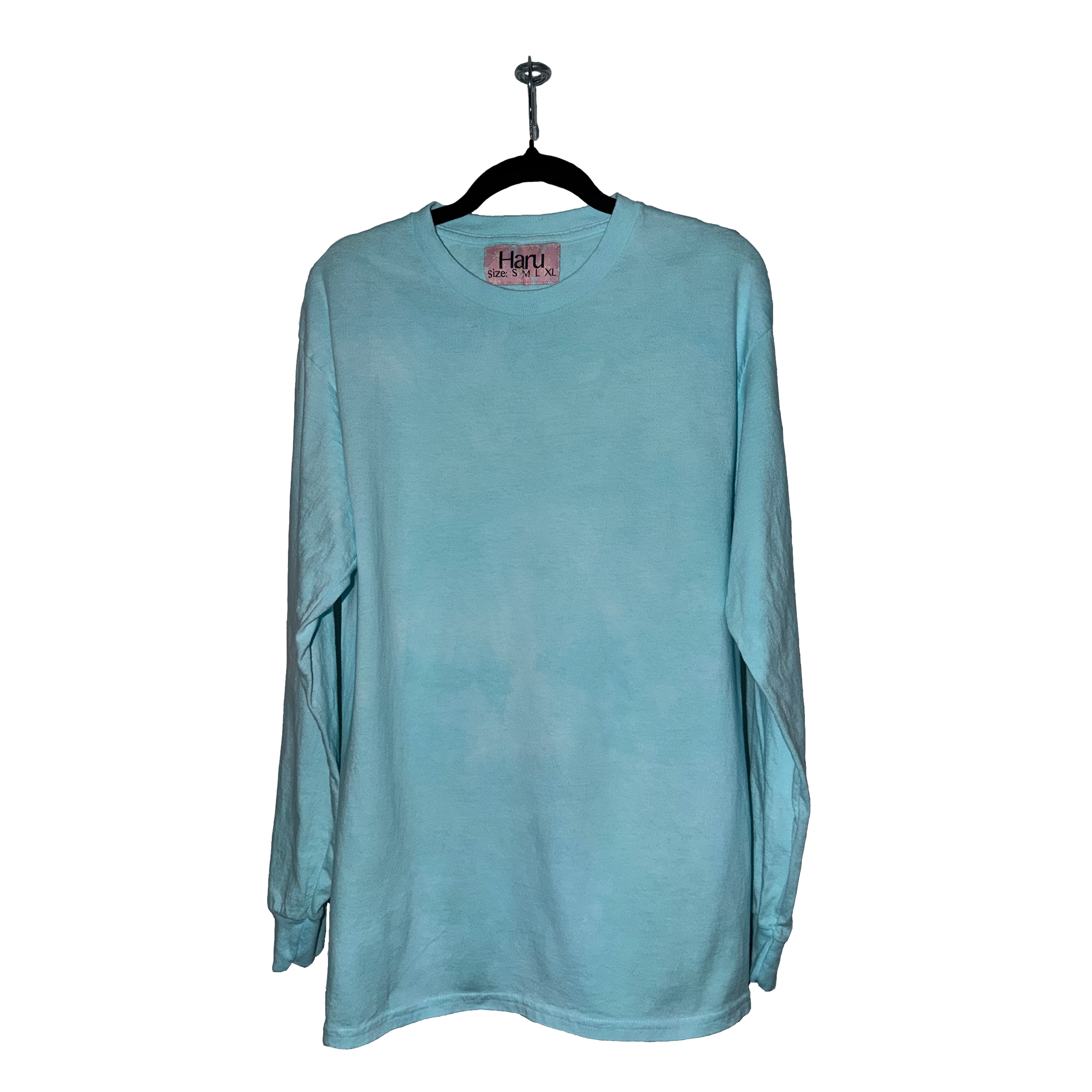Wrinkle Dye Long Sleeve Shirt (Blue)