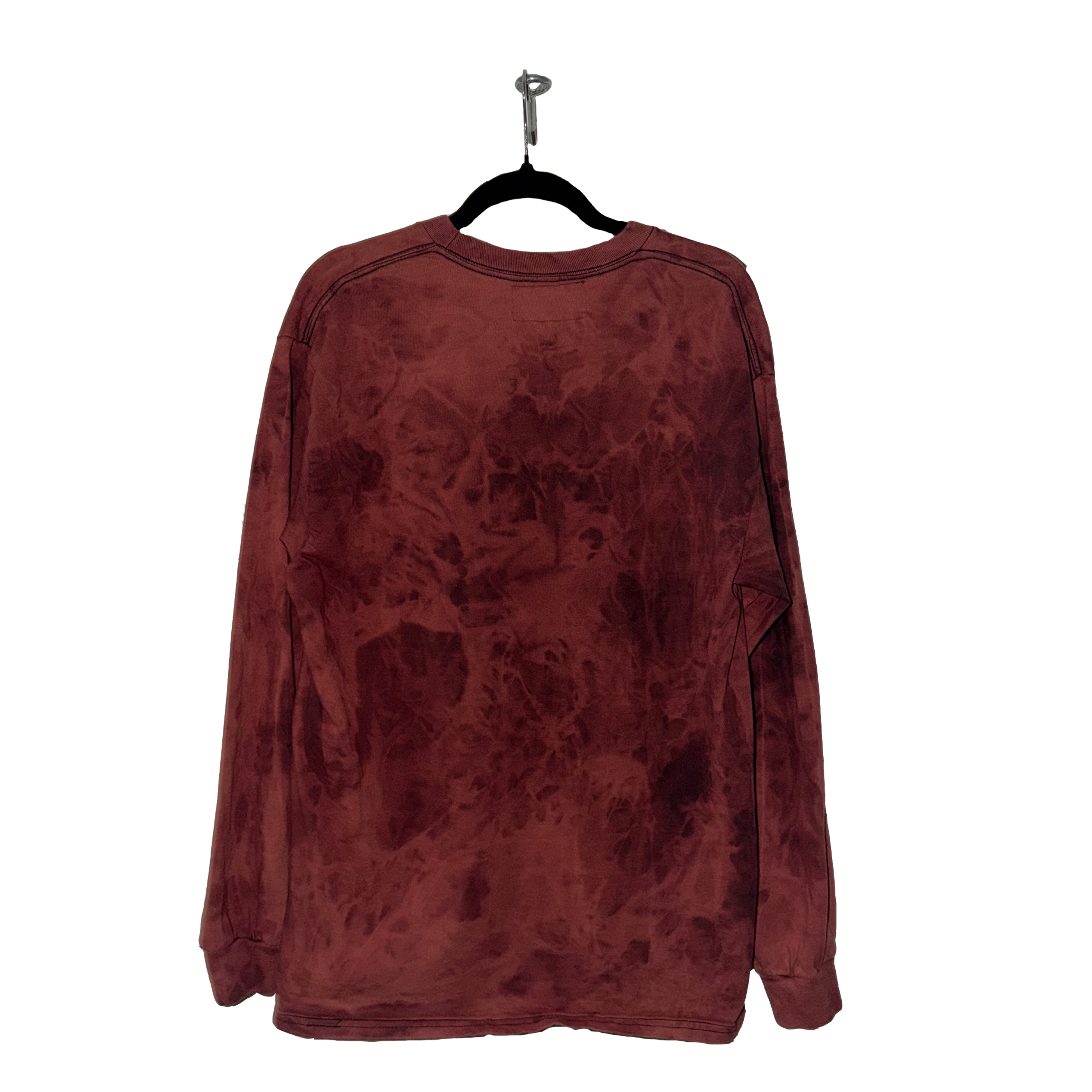 Wrinkle Dye Long Sleeve Shirt (Red)