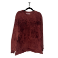Wrinkle Dye Long Sleeve Shirt (Red)