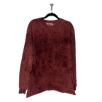 Wrinkle Dye Long Sleeve Shirt (Red)
